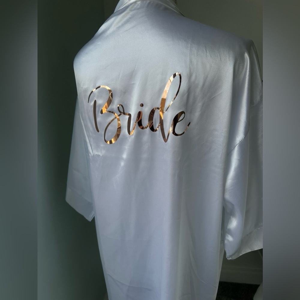 White Satin 'Bride' Robe